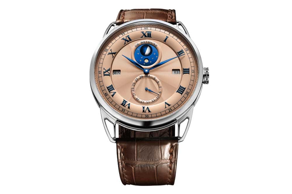 De Bethune will be making a 40mm version of this DB25 Perpetual Calendar on request by Ahmed 'Shary' Rahman and Mo Coppoletta. There will also offer a limited edition of five watches with steel cases.