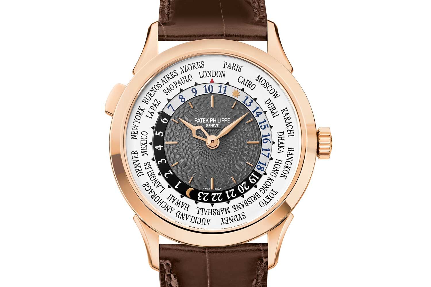 The watch’s dial featured the most elaborate guilloché pattern yet with subtle waves radiating from the cannon pinion, abbreviated by appealing and original flat, wide teardrop shaped elements. (Image: Patek Philippe)