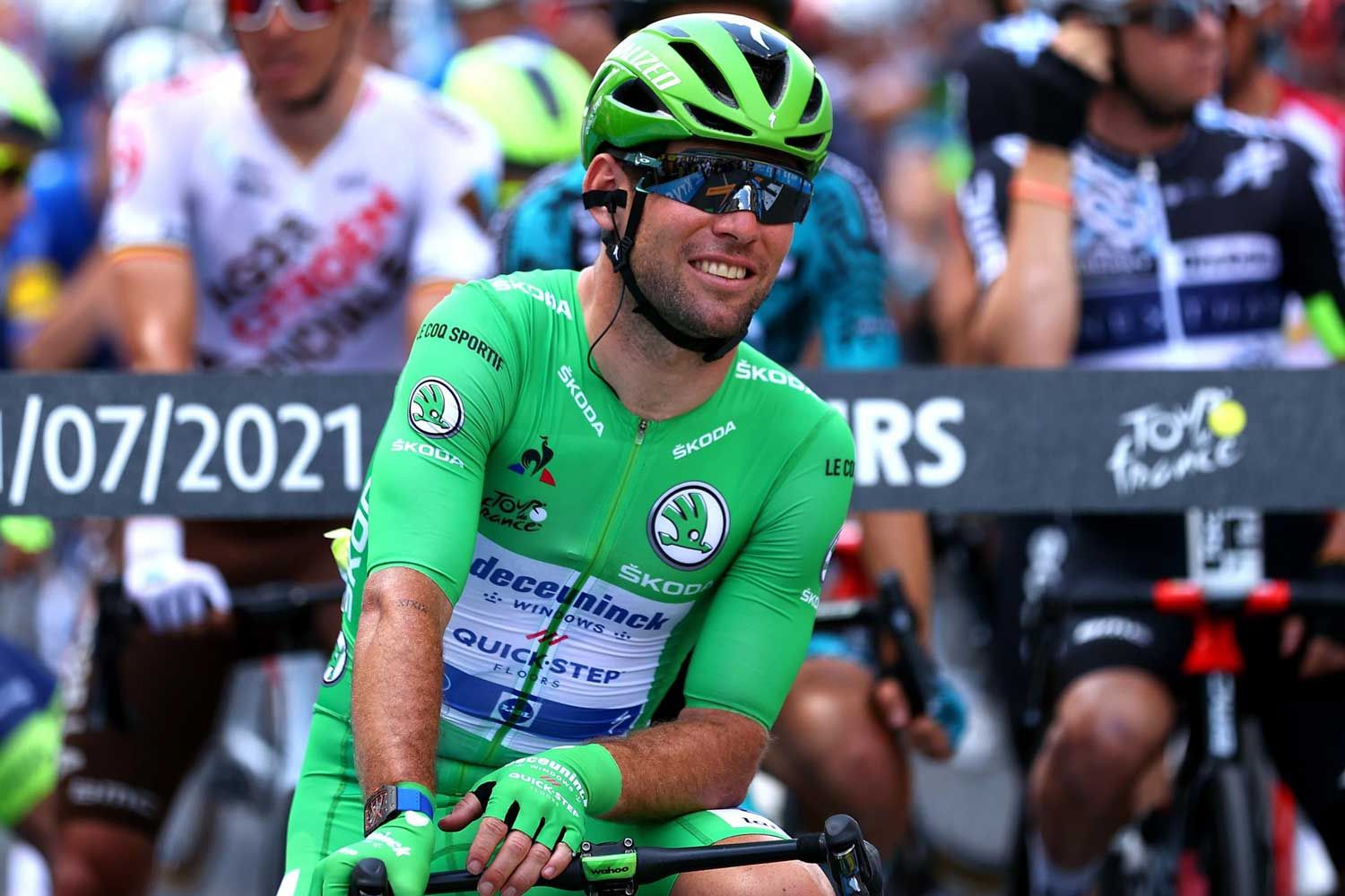 British cyclist, Mark Cavendish, who finished outside the time limit in his previous participation in 2018, crashed out in 2017, at the Tour de France 2021 with three stage victories to date and 33 career stage wins, swiftly chasing down Eddy Merckx's record of 34 (Image: eurosport.com)(